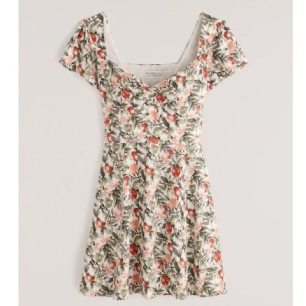 Abercrombie & Fitch Floral Mini Dress - Green and Pink